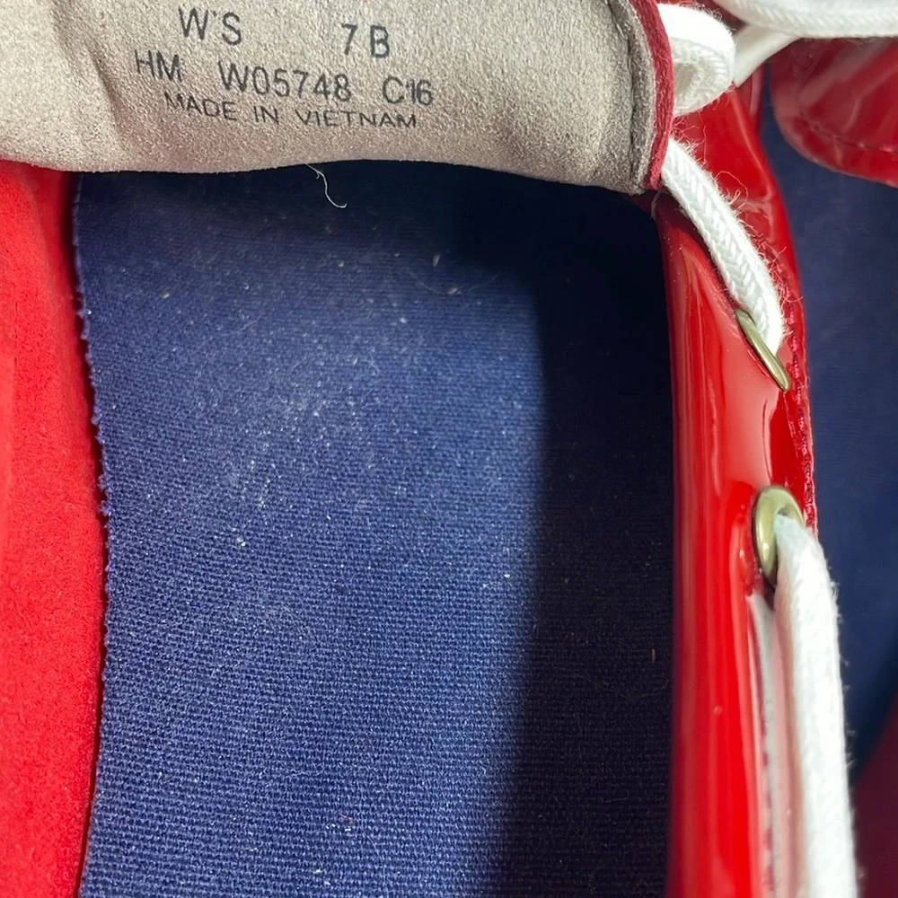 Cole Haan Red and White Moccasins with‎ Classic Stitching